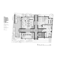 Conception d'architecture de restaurant moderne et industrielle en bois et béton, plan d'étage, rendu 3D, conseil en profondeur