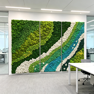 Arte de Pared de Musgo Preservado Cuadrado Personalizado con Luces LED, Marco de Musgo Natural para Vestíbulo Corporativo y Spa, Decoración para el Día de San Valentín - Product Image 6