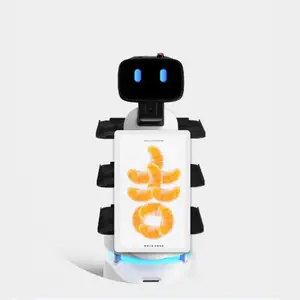 The appearance of the machine adopts a humanoid design style service robot