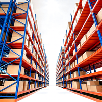 Système de rayonnage de stockage d'entrepôt en acier robuste pour le stockage de marchandises, unité d'étagérage et centre de gestion des stocks