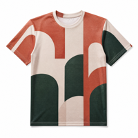 T-shirt à manches courtes pour homme, imprimé géométrique 3D, popeline, 100% polyester, séchage rapide, respirant, col rond, prêt à être expédié