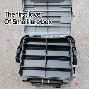 Angelkleidung Tragbares Multifunktionales Angelagerät Lagerausrüstung Werkzeugbox Angeliebtes Köder Sitzboxen mit Zubehör