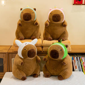 Manta de Peluche 2 en 1 con Diseño de Capibara de Dibujos Animados XUX, Cojín de Capibara y Manta de Aire Acondicionado de Doble Uso, Regalo para Siesta Infantil - Product Image 5