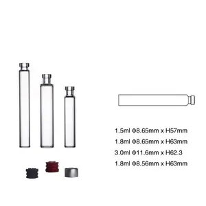 High quality Luer lock standard glass syringe for cosmetic 2.25ml