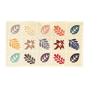 Alfombra de PVC con diseño de hojas en relieve, rectangular, antideslizante, para la entrada del hogar, alfombra prefabricada para baño y sala de estar - Product Image 3