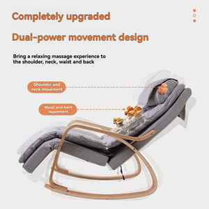 Fauteuil <span class=keywords><strong>à</strong></span> <span class=keywords><strong>bascule</strong></span> massant en bois courbé de style nordique, chauffage de <span class=keywords><strong>siège</strong></span> <span class=keywords><strong>à</strong></span> 3 niveaux, massage complet du corps, du cou et du dos, relaxation <span class=keywords><strong>à</strong></span> domicile, garantie 1 an - Product Image 2