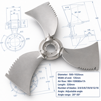 Ventilateur de refroidissement axial à impulsion unique en alliage d'aluminium à 3 pales, à lame courbée, haute résistance, haute température, robuste