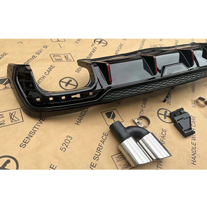Kit de carrocería de coche estilo fibra de carbono versión s-line difusor de parachoques trasero con tubo de escape para Audi A4 S4 B9.5 estilo ABT 2020-2023 - Product Image 3