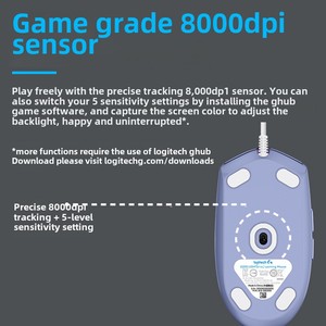 For Logitech G102 <strong>Second</strong> Generation RGB Lighting Wired <strong>Gaming</strong> Mouse Ergonomic Design for Right-<strong>handed</strong> PUBG LOL FCC <strong>PC</strong> Laptop - Product Image 4
