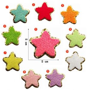 New Iron On/sticker Glitter Edge Colorful Thread Embroidered Heart Flight Shape Patch for Kid's Clothes - Product Image 2