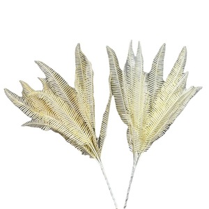 Feuille de fougère artificielle blanche, imitation immortelle, chrysanthème argenté, décoration de mariage HH-2214 - Product Image 5