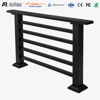 Balustrade modulaire en aluminium sur mesure pour projet de complexe hôtelier de luxe, résistante à la corrosion, en alliage 6063-T5, système de garde-corps de sécurité
