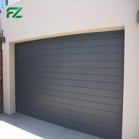 Porte de garage résidentielle de style moderne, résistante au feu, télécommandée, automatique, en alliage d'aluminium