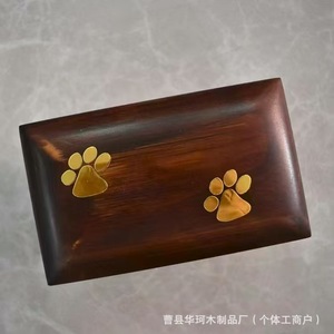 Wooden Pet <b>Urn</b> Memorial Box Rectangle 12.7x7.6x6.5 Cm Durable For <b>Cat</b> Dog - Product Image 4