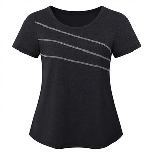 T-shirt décontracté pour femme Eagle Sports, imprimé graphique, col rond, respirant, 100% coton, style vacances d'été, coupe ample, grande taille - Product Image 2