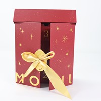 Boîte de calendrier de l'avent boîte-cadeau de chocolat personnalisée pour bonbons au chocolat ensemble cadeau doux emballage de compte à rebours boîte d'affichage en carton