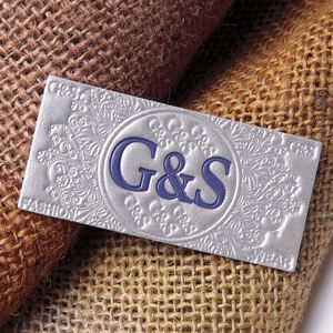 Customizable PU <strong>Fake</strong> Leather Patches Personalized Heat Press Hot Stamp Printed <strong>Brand</strong> Name Logo for Clothing Jean Label Garments - Product Image 3