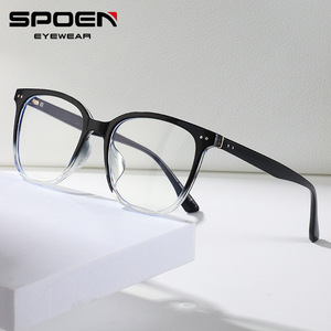 Lunettes SPOEN, verres transparents noirs, anti-lumière bleue, unisexe, mode, ovales, lunettes de lecture - Product Image 1