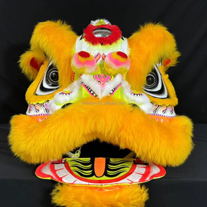 Traje de danza del león personalizado hecho a mano de fábrica de tamaño normal, traje de danza del león inspirado en la cultura china <span class=keywords><strong>para</strong></span> <span class=keywords><strong>dos</strong></span> <span class=keywords><strong>personas</strong></span> - Product Image 1