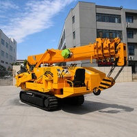 Mini-grue araignée de chantier de 5 tonnes à faible bruit avec moteur diesel Yanmar et flèche télescopique à long portée