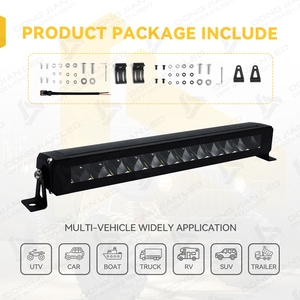 Barra de Luz LED Profesional de 10 Pulgadas, de Una Sola Fila, Blanca, con Accesorios para Bicicleta Eléctrica, Motocicleta, UTV, 4x4, Parrilla, Parachoques, Compatible con Jeep RZR - Product Image 6