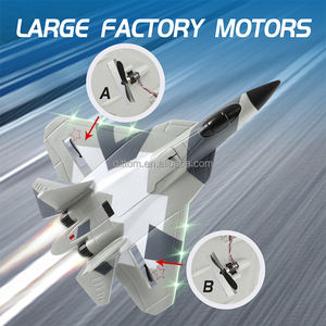 2CH ของเล่น <span class=keywords><strong>SU57</strong></span> 2.4G <span class=keywords><strong>RC</strong></span> Fighter GLIDER EPP กันน้ำลายพลางเครื่องบินรบแบบ FX657 - Product Image 4