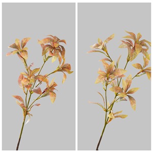 Fleur artificielle CallaFloral, branche unique, rouge clair, vert automnal, décoration de mariage, style INS, plante artisanale - Product Image 3
