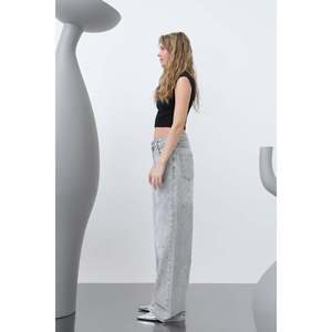 Soul Women's Basic Loose Fit Denim Pants - Comfortable Grey Casual Wide Leg Jeans with Model 32277PNT for Everyday Wear - Product Image 4
