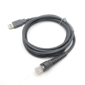 Cable USB a RJ45 Macho para Escáner de Código de Barras para Zebra LI3608, <span class=keywords><strong>DS3608</strong></span>, LI3678, DS3678 Gris - Product Image 4