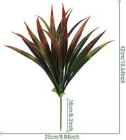 OH ARTS Herbe artificielle de gladiolus de haute qualité, feuilles vertes, résistante aux UV, pour intérieur et extérieur, décoration paysagère, aspect réaliste