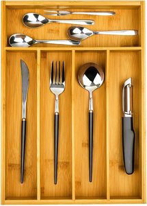 Utensile argenteria vassoio cucina cassetto organizzatore per posate posate cucchiaio forchetta vassoio Legend bambù Logo personalizzato naturale 20 - Product Image 6