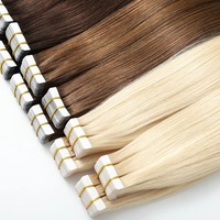 Extensiones de Cabello Humano al por Mayor con Cinta Adhesiva, Cutícula Alineada, Remy Indio Virgen, Trama de PU Sin Costuras, Grado 10A, Sin Caída, Sin Enredos, Para Salón