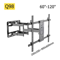Support mural pour téléviseur à écran extra large pour écrans de 60 à 120 pouces, capacité de charge de 120 kg °   Capacité de rotation et d'inclinaison +8 ° /-5 °   VESA 900x600mm OEM