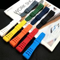 Bracelet de montre en caoutchouc pour hommes, 25mm, rouge, noir, vert, gris, bleu, jaune, Orange, pour richard-mille RM53/055/011, bracelet de montre en Silicone