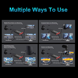 <span class=keywords><strong>Tarjeta</strong></span> de Captura de Video 4K OEM Negra y <span class=keywords><strong>Roja</strong></span>, Dispositivo de Captura HDTV a USB3.0 con Cable USB y Cable HD - Product Image 3