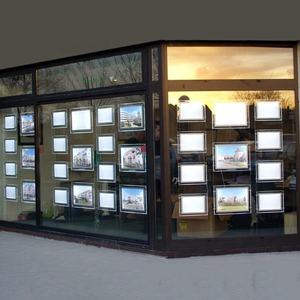 Enseigne LED pour <span class=keywords><strong>agence</strong></span> immobilière, bordure noire ou argentée, affichage <span class=keywords><strong>publicitaire</strong></span>, A4 A3 - Product Image 4