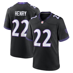 Jersey Baltimore 2026 Kustom, Kaos Sepak Bola Amerika Jahitan Bordir, Seragam Pemuda, Pakaian Olahraga dengan Logo, Warna Hitam - Product Image 6