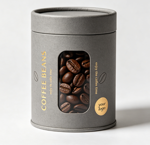 บรรจุภัณฑ์กาแฟแบบย่อยสลายได้ทางชีวภาพเกรดอาหาร OEM สำหรับเมล็ดกาแฟ บรรจุในหลอดกระดาษพร้อมหน้าต่างมองเห็นได้ บรรจุภัณฑ์กล่องกระดาษหรูหราเป็นมิตรกับสิ่งแวดล้อม - Product Image 5