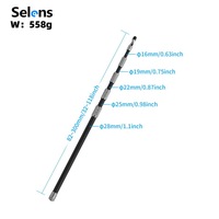Support de microphone et de perche extensible Selens en acier inoxydable robuste pour diffusion audio et vidéo