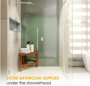 Repose-pieds de <span class=keywords><strong>douche</strong></span> en bois d'acacia de 12 pouces, tabouret d'angle pour se raser les jambes, <span class=keywords><strong>petit</strong></span> <span class=keywords><strong>banc</strong></span> de <span class=keywords><strong>douche</strong></span> pour usage domestique à l'intérieur de la <span class=keywords><strong>douche</strong></span> - Product Image 4
