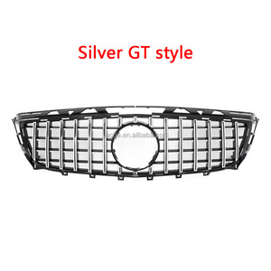 ABS negro de plata de la rejilla frontal para Mercedes Benz CLS clase W2018 2011 - 2014 frente del coche de carreras Billet parachoques parrilla GT estilo - Product Image 3