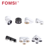 FOMSI LED 12W Aluminium Pliable Downlight Angle Réglable Spot Lumière Surface Montage Carré Anti-éblouissement Projecteurs pour Intérieur