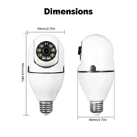 Tuya WiFi 3MP Surveillance caméra de sécurité intelligente ampoule avec prise E27 suivi humain pleine couleur Vision nocturne intérieur
