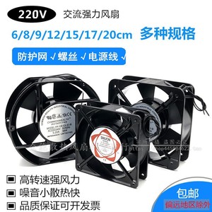 Ventilateur axial 8 cm 220 V à roulement à billes mural pour refroidissement industriel - Product Image 4