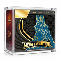 Boîtier de protection en acrylique à couvercle magnétique pour ETB et Booster Box, rangement empilable anti-poussière pour collectionneur de cartes TCG