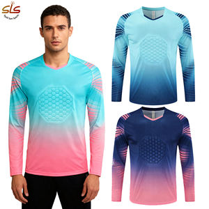 Setelan Kiper Sepak Bola Unisex Modetrend Lengan Panjang Celana 100% Poliester Menyerap Keringat Cepat Kering Nama Kustom Sepak Bola - Product Image 4
