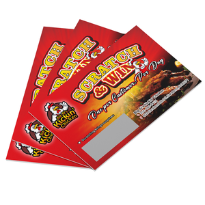 Zhongdao บัตรรอยขีดข่วนพิมพ์สองด้านที่กำหนดเองเทคนิคการพิมพ์คูปองเกมส่งเสริมการขายสำหรับแบรนด์การตลาดที่เป็นมิตรกับสิ่งแวดล้อม - Product Image 3