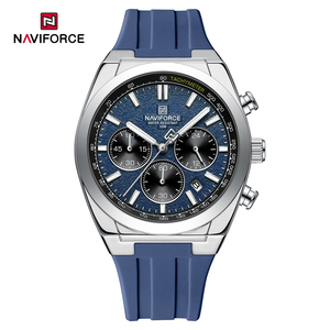 Orologio Cronografo da <span class=keywords><strong>Uomo</strong></span> NAVIFORCE 8080 Blu, Produttori di <span class=keywords><strong>Orologi</strong></span> di Guangzhou Cina, Orologio Impermeabile con Cassa in Metallo, Design Unico - Product Image 1