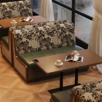 Ensemble de salle à manger vintage en bois massif, table et chaises de réception sur mesure, style antique, pour mobilier de restaurant