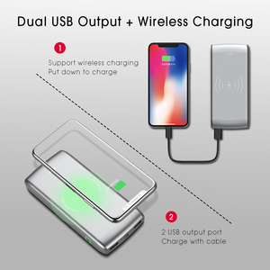 Soporte <span class=keywords><strong>de</strong></span> carga con teléfono caso 10000 mAh <span class=keywords><strong>de</strong></span> carga inalámbrica <span class=keywords><strong>de</strong></span> <span class=keywords><strong>los</strong></span> <span class=keywords><strong>bancos</strong></span> <span class=keywords><strong>de</strong></span> potencia - Product Image 2